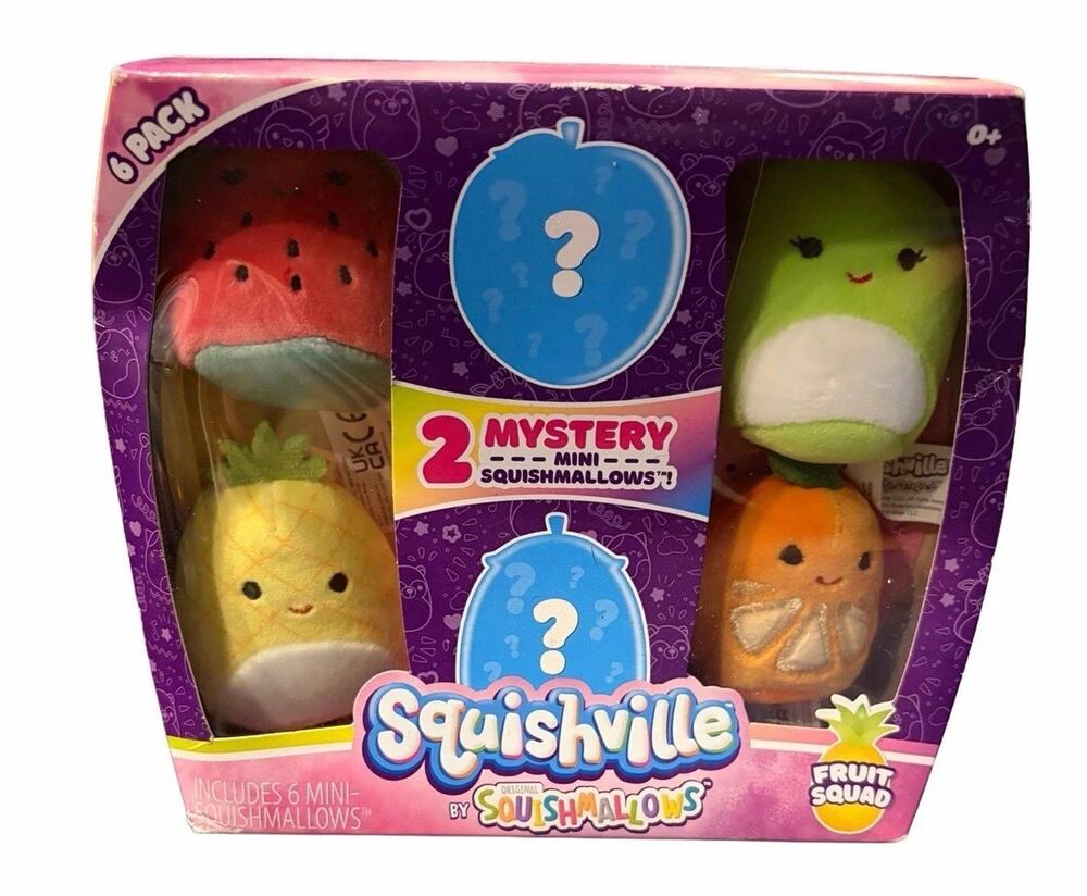 Squishville Squishmallows Fruit Squad 6 Pack 2 Mystery Mini Plush NEW